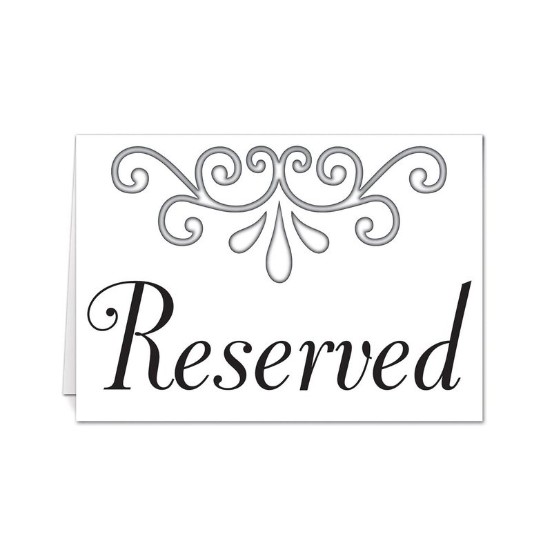 48 Piece Beistle Reserved Table Cards