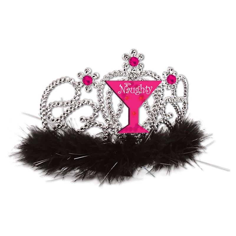 6 Pack Beistle Bachelorette Party Plastic Light-Up Naughty Girl Tiara