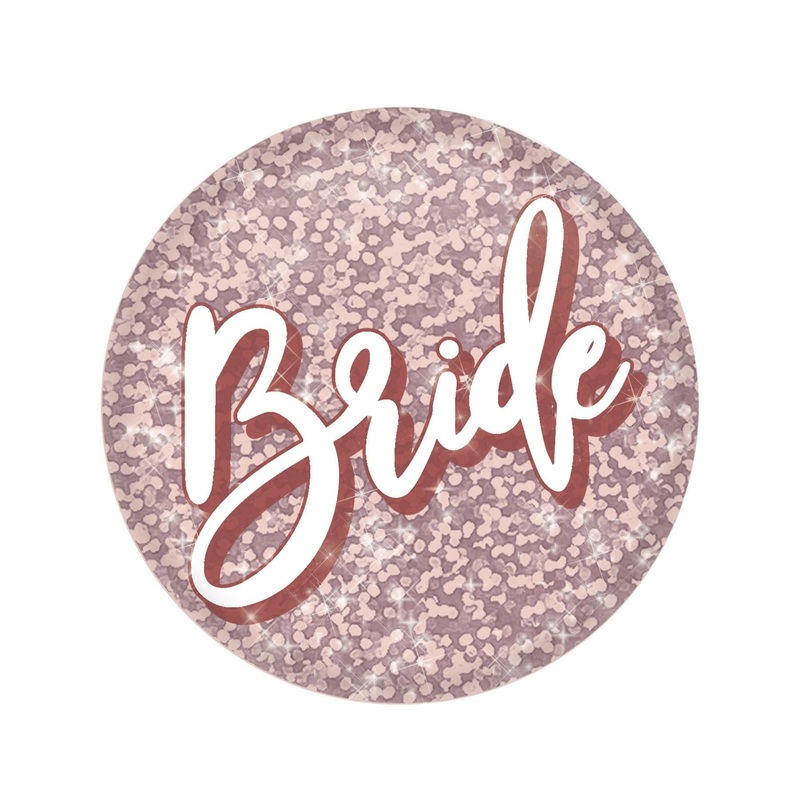6 Pack Beistle Bride Button- Pink