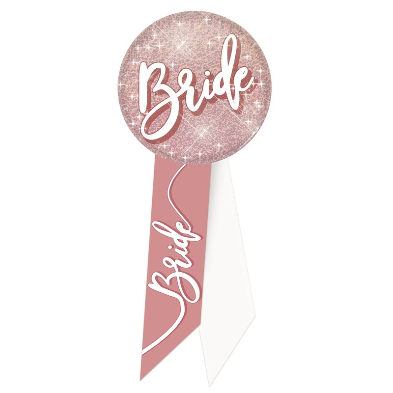 6 Pack Beistle Bride Rosette- Pink and White
