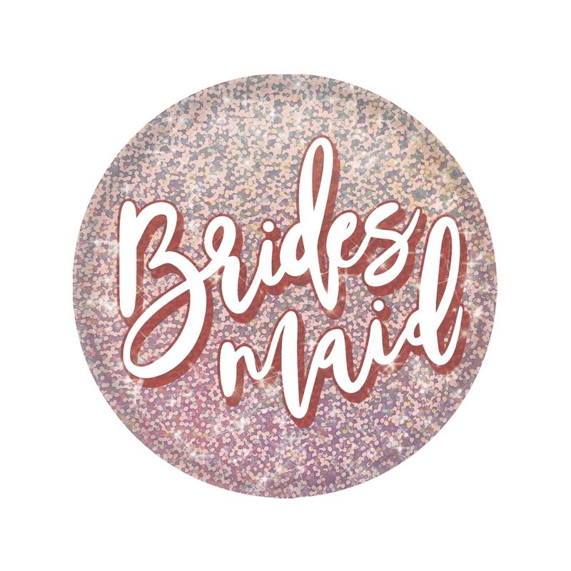6 Pack Beistle Bridesmaid Button