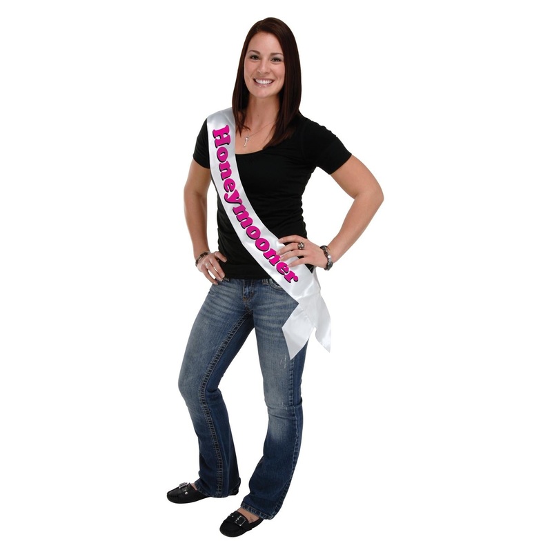 6 Pack Beistle Honeymooner Satin Sash
