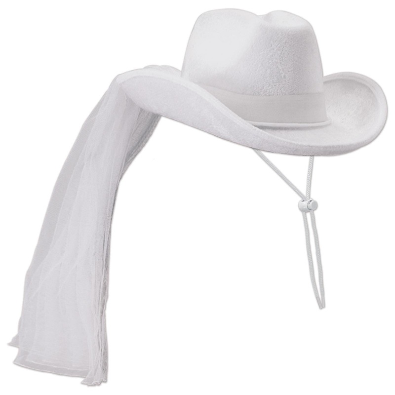 6 Pack Beistle Western Bride's Hat