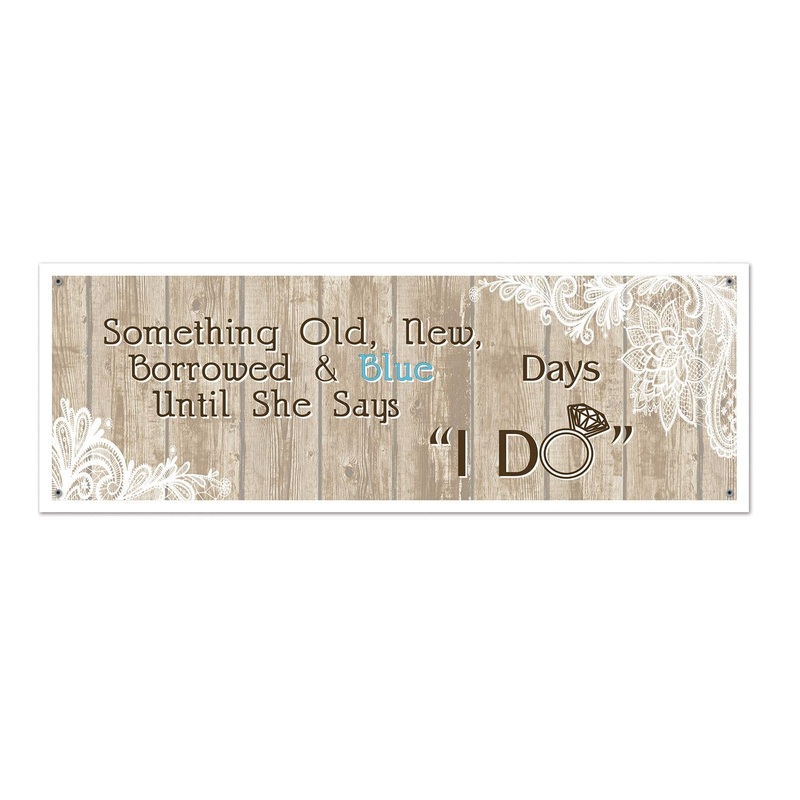12 Pack Beistle Rustic Wedding Sign Banner