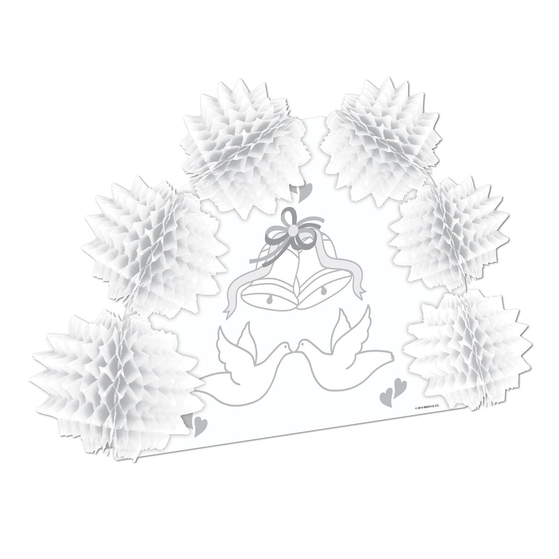 12 Pack Beistle Wedding 2-Sided Centerpiece