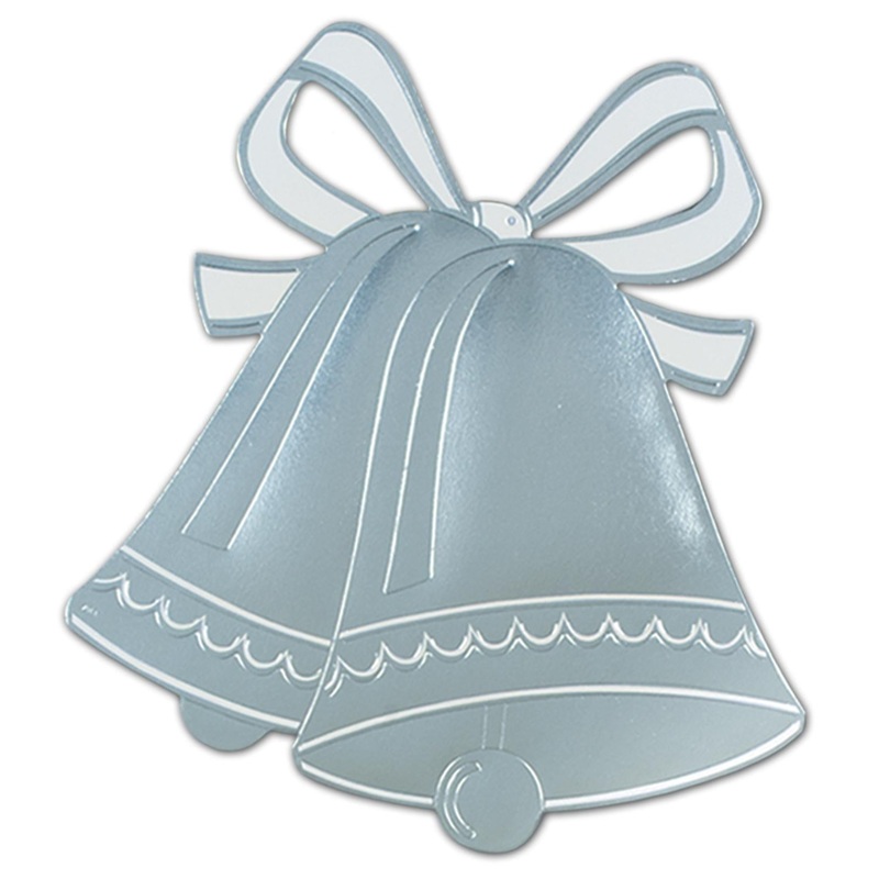 24 Pack Beistle Foil Wedding Bell Silhouette