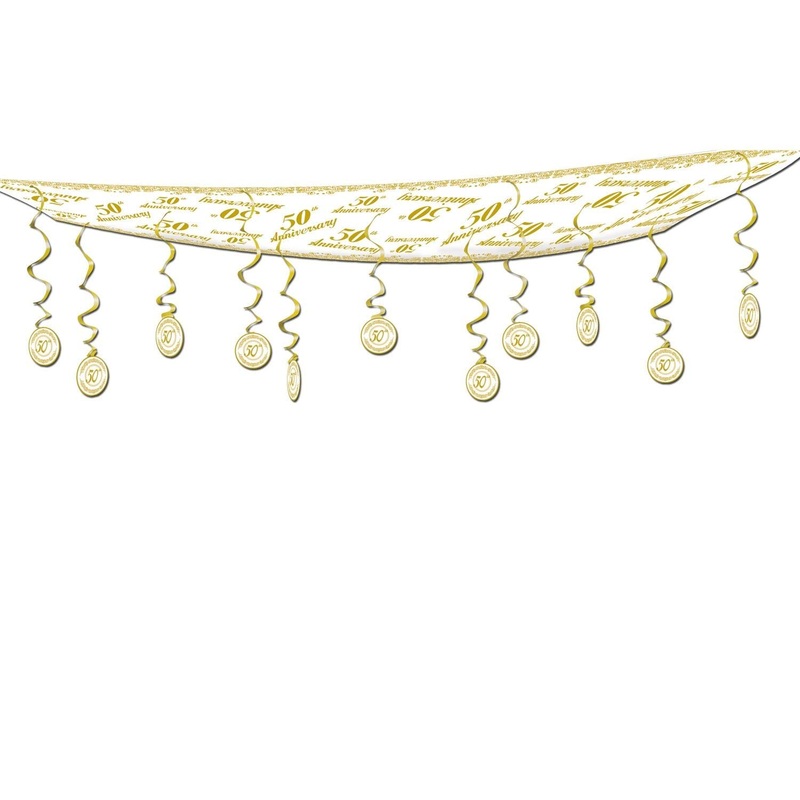 6 Pack Beistle 50th Anniversary Ceiling Decoration