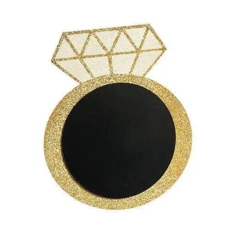 Chalkboard Glitter Ring Easel