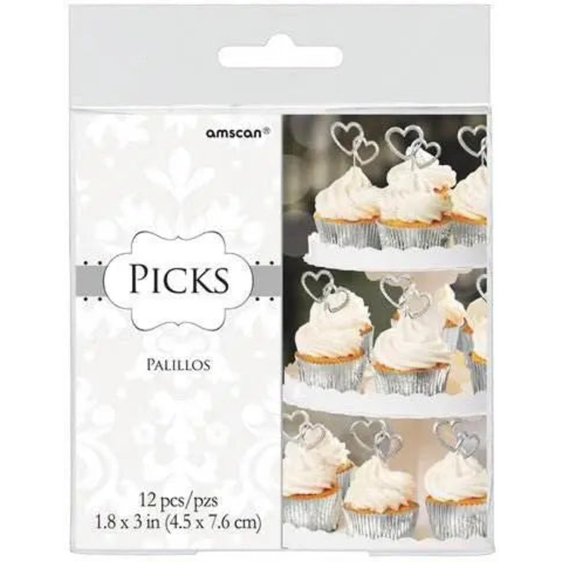Heart Picks - Electroplated Plastic