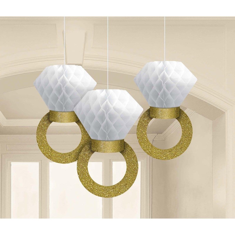 Honeycomb Ring Deco 12 In. 3/pkg.
