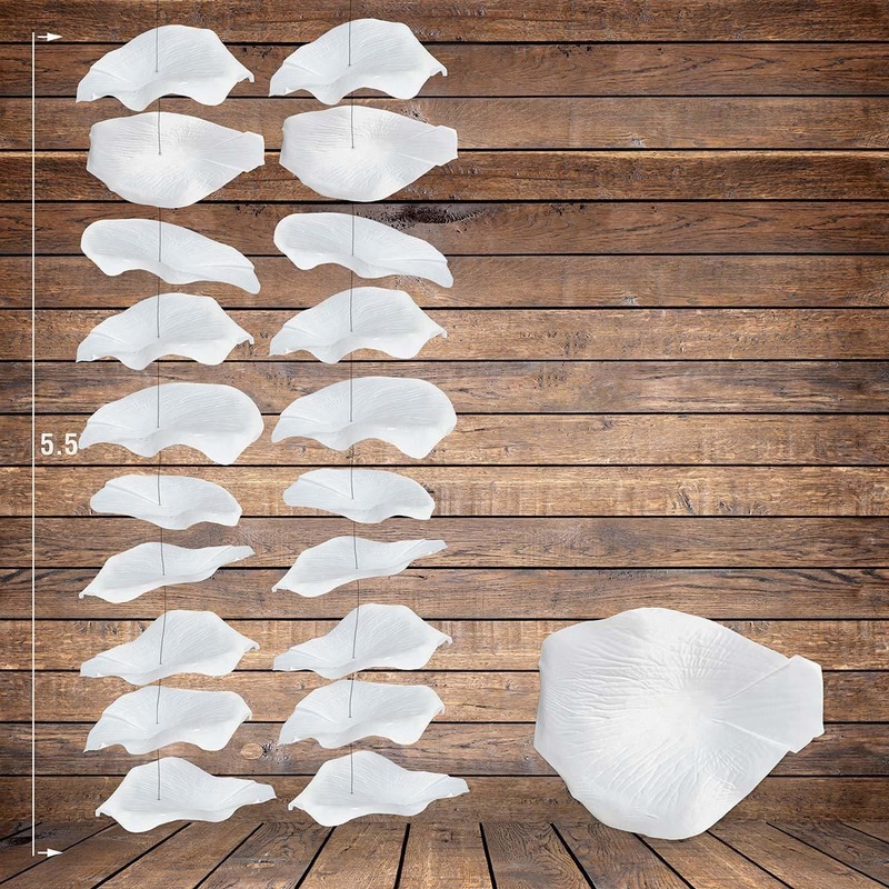Large Rose Petal Garland - White