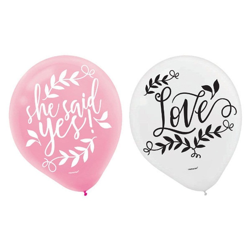 Love & Leaves - Latex Balloon 15/pkg