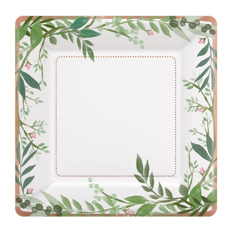 Love & Leaves - Plates 7 In. 8/pkg