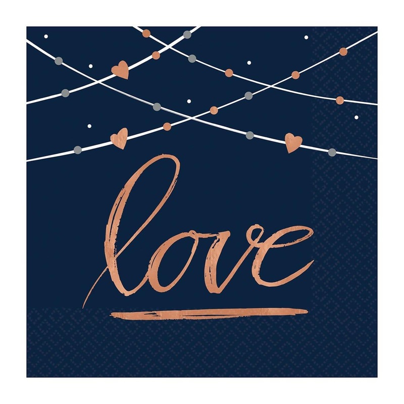 Navy Bride - Beverage Napkins 16/pkg