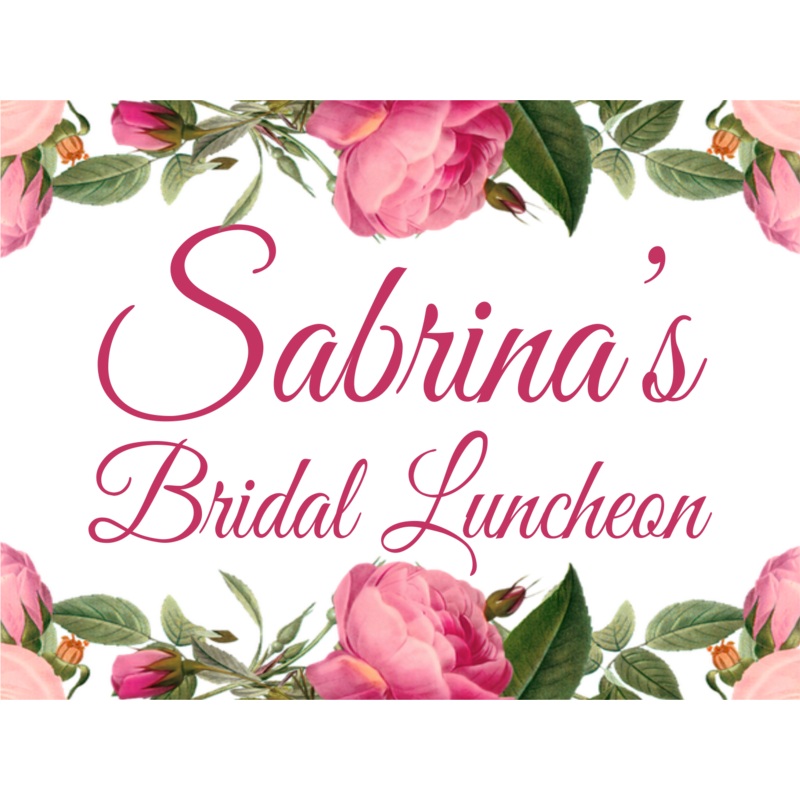 Wedding Roses Custom 18" X 24" Lawn Sign