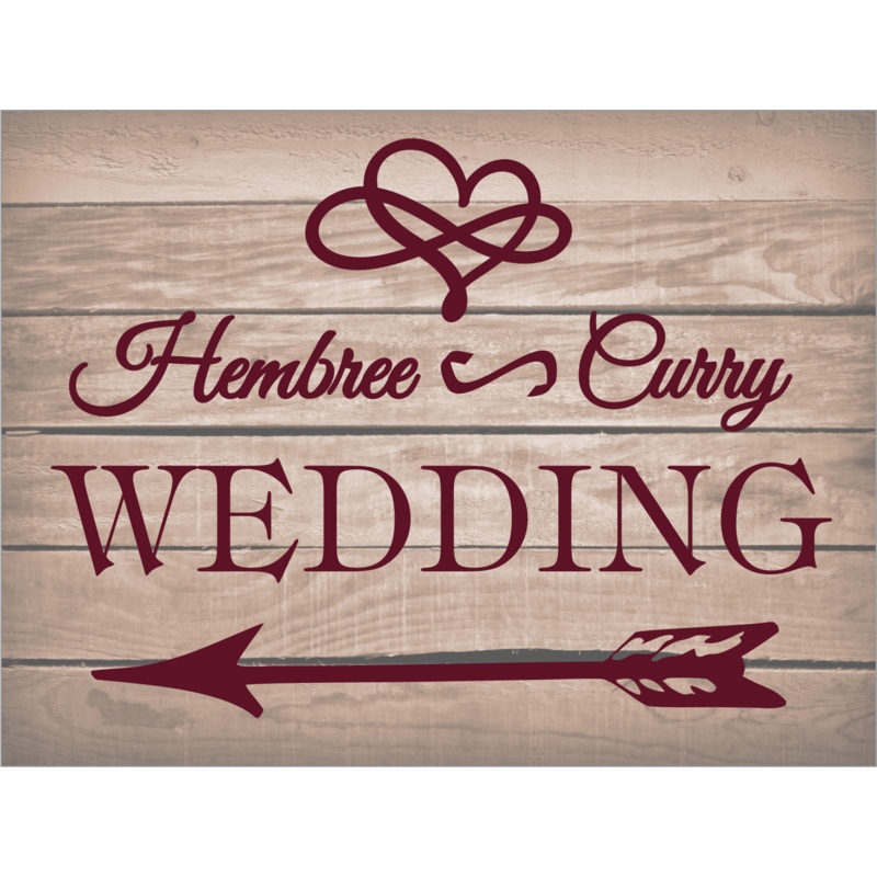 Wedding Wood Custom 18" X 24" Lawn Sign
