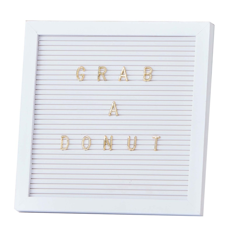 White Peg Board With Gold Letters, 1 Count