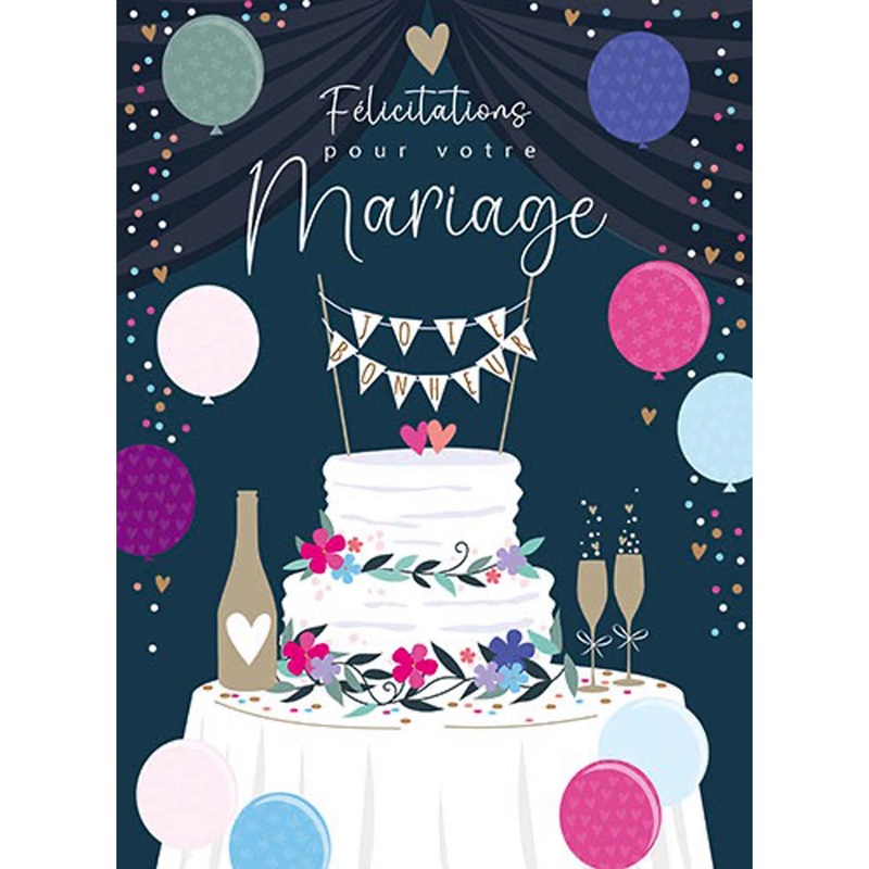 Giant Wedding Card, "Flicitations pour votre mariage", 1 Count