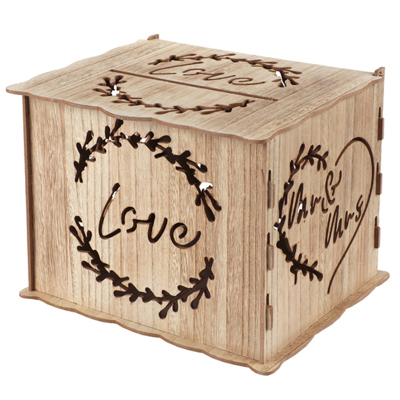Natural Wedding Money Box, 1 Count
