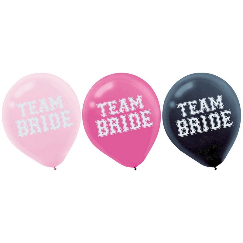 Team Bride 30cm Assorted Latex Balloons 15PK