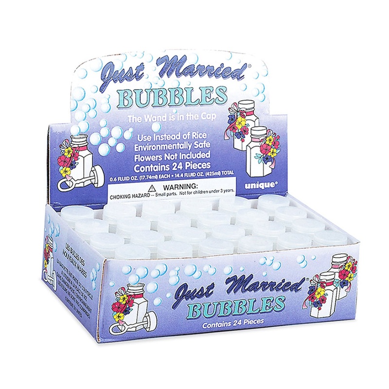 Wedding Ceremony Bubbles, 0.6 oz, 24 Count