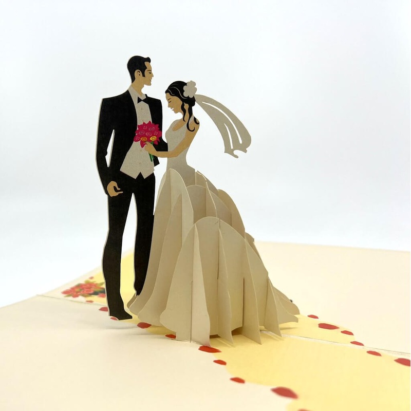 Wedding Couple 3D Pop Up Card