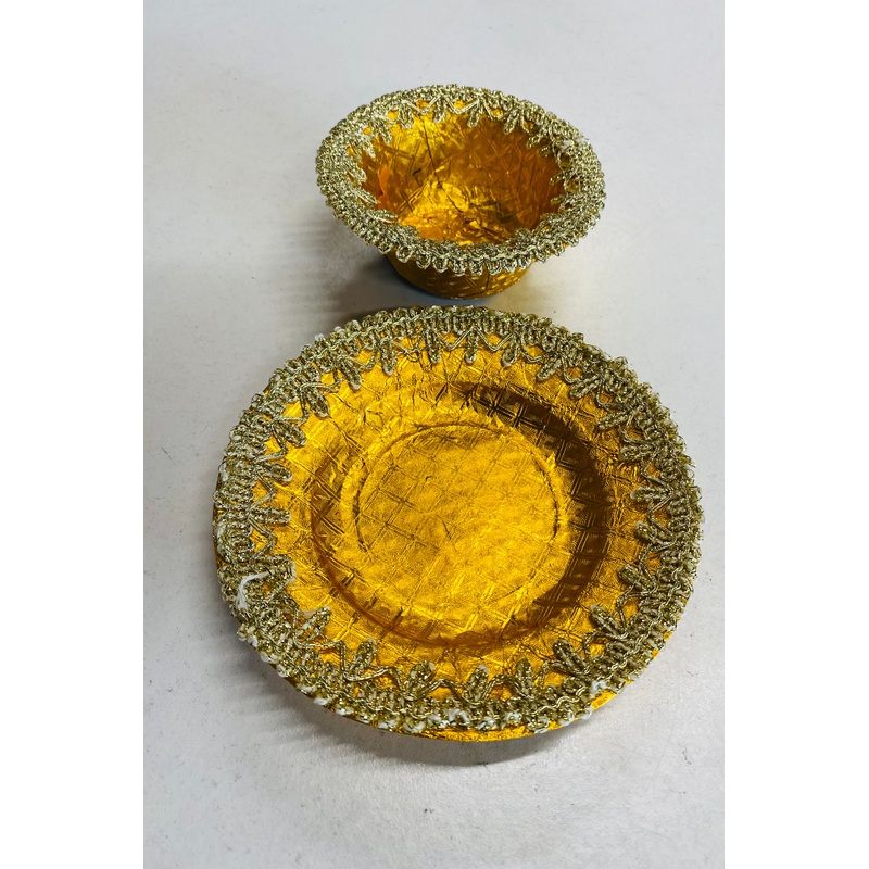 Wedding/Haldi Small Thali with Small Bowl 1pc