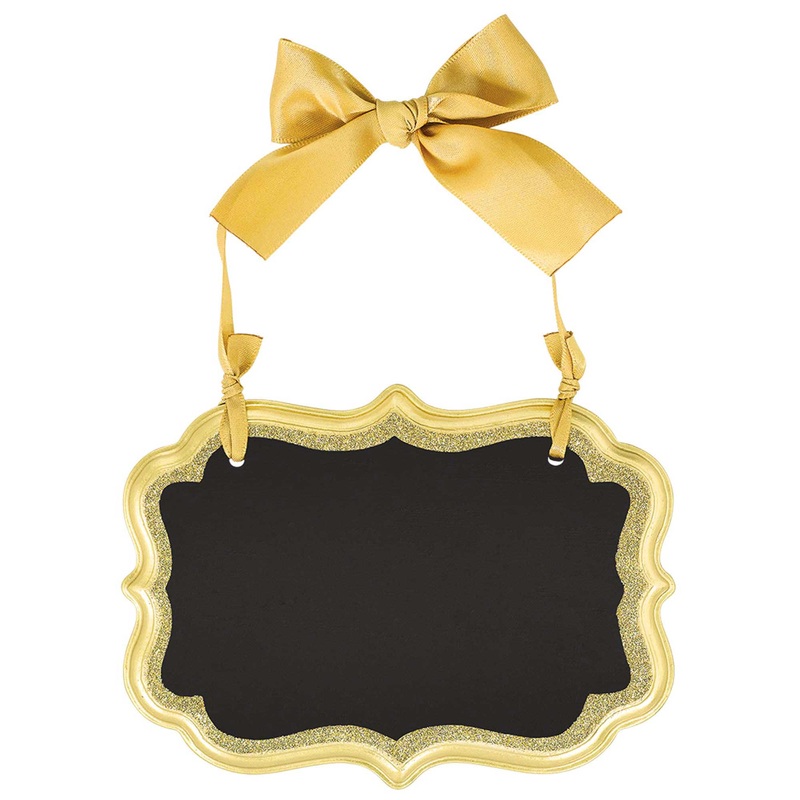 Gold Glitter Wedding Chalkboard Sign