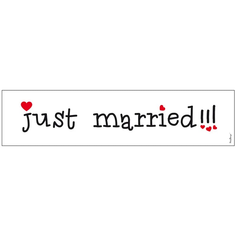 Just Married Wedding Car Number Plate