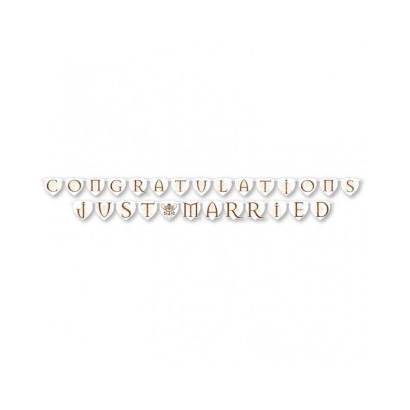 Rustic Wedding Married/Congrats Banner