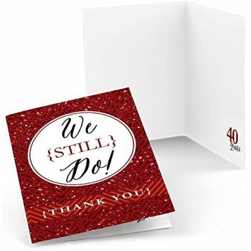 We Still Do - 40th Wedding Anniversary - Party Thank You Cards (8 count)