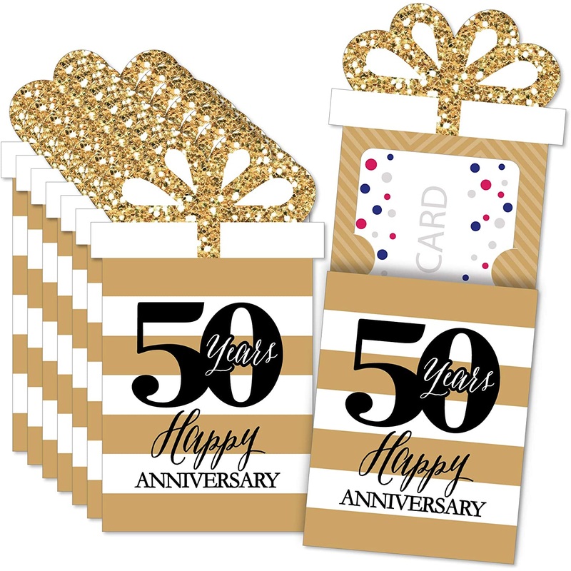 We Still Do - 50th Wedding Anniversary - Anniversary Party Money and Gift Card Sleeves - Nifty Gifty Card Holders - Set of 8