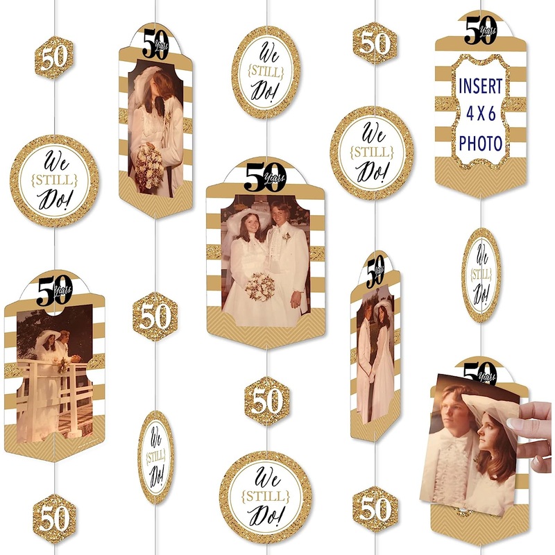 We Still Do - 50th Wedding Anniversary - Anniversary Party Vertical Photo Garland 35 Pieces