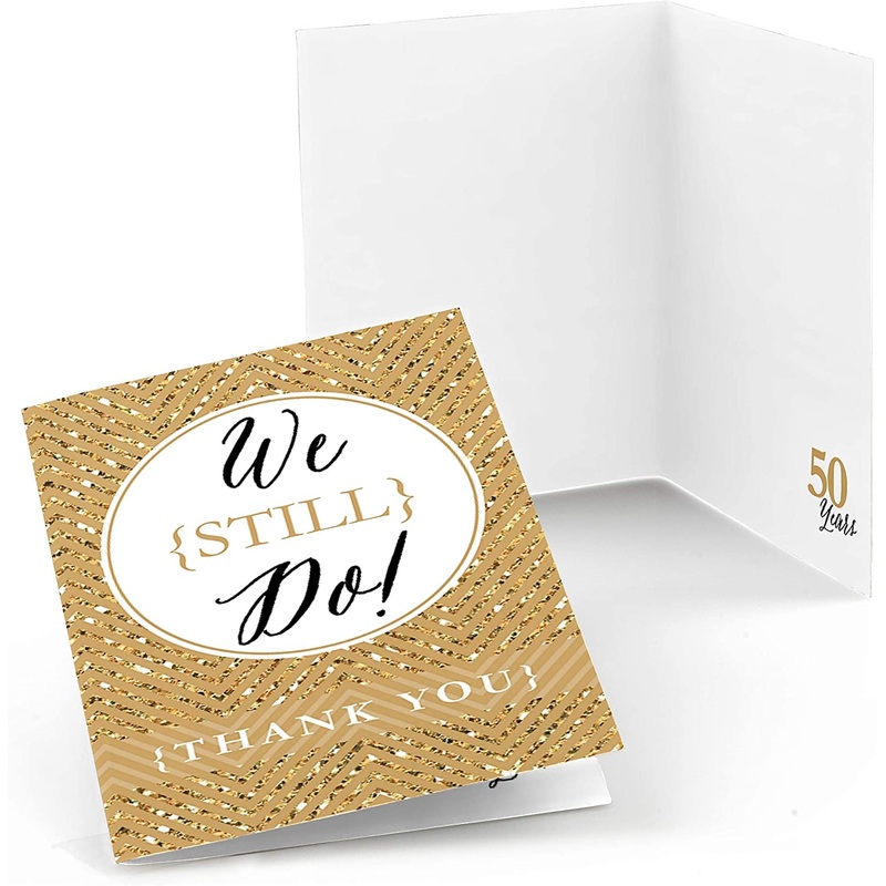We Still Do - 50th Wedding Anniversary - Thank You Cards (8 count)