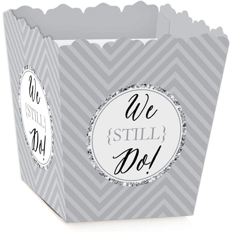 We Still Do - Party Mini Favor Boxes - 25th Wedding Anniversary Party Treat Candy Boxes - Set of 12