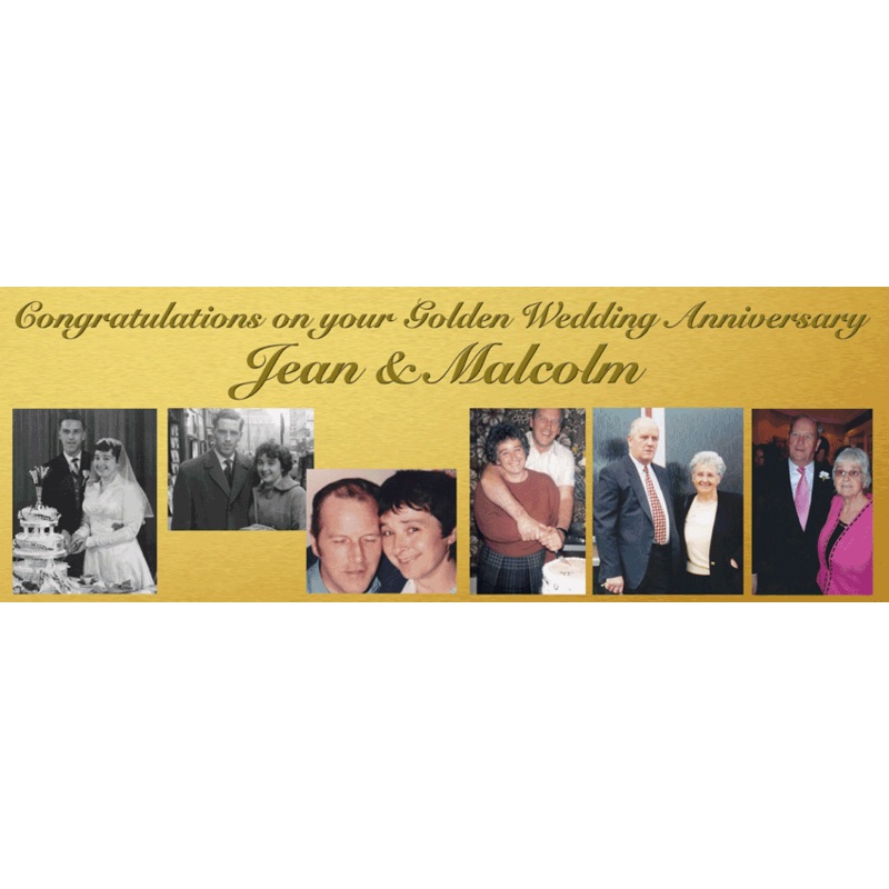 Wedding Anniversary Banner With 6 Photos
