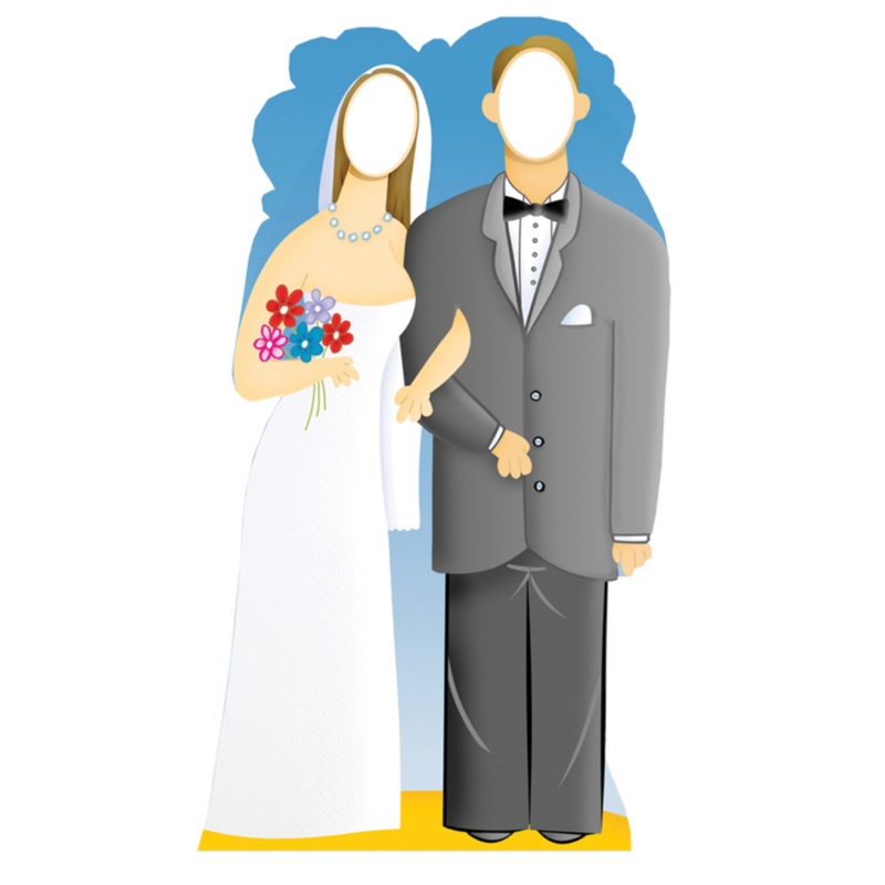 Wedding Couple Stand-In 72"X42"