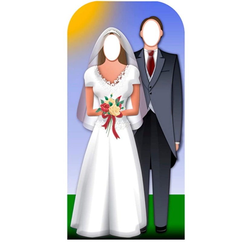 Wedding Couple Stand-in 73" H x 36" W