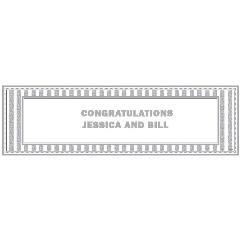 Wedding Personalized Giant Sign Banner 65 x 20in