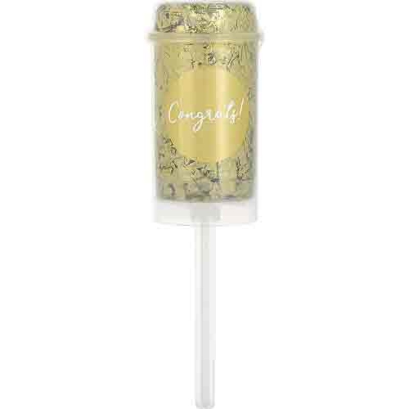 Wedding Push-Up Confetti Popper Gold Foil 2pcs