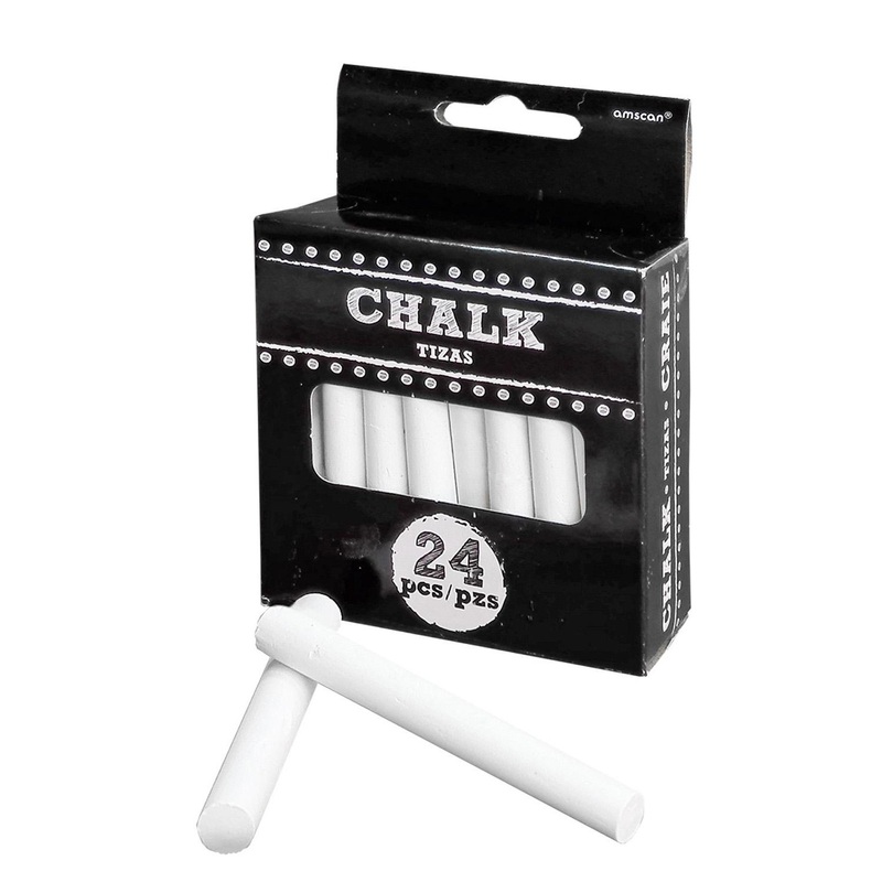White Wedding Signs Chalks 24pcs