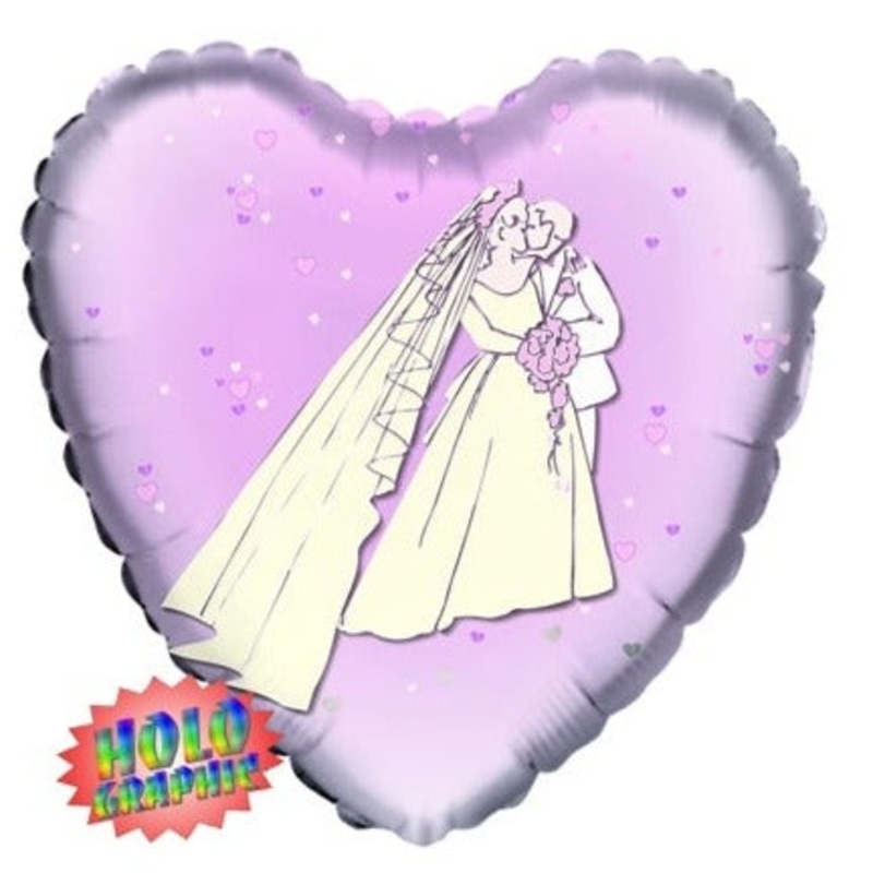 18'' Foil Wedding Bride And Groom