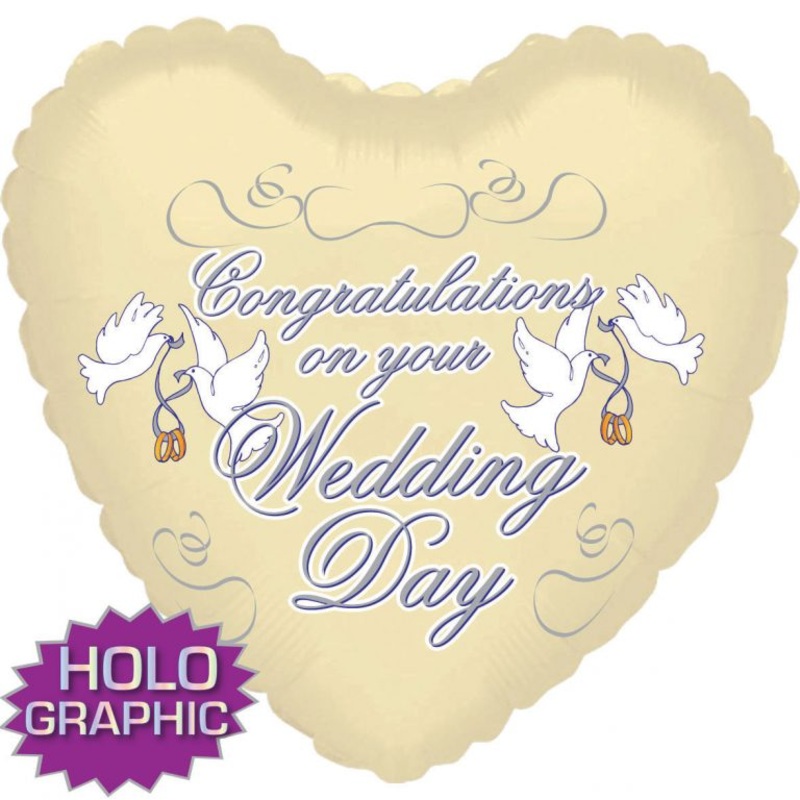 36'' Congratulations on your Wedding Day Foil (Flat)