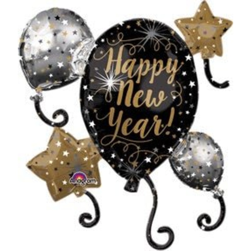 HNY Balloon Cluster