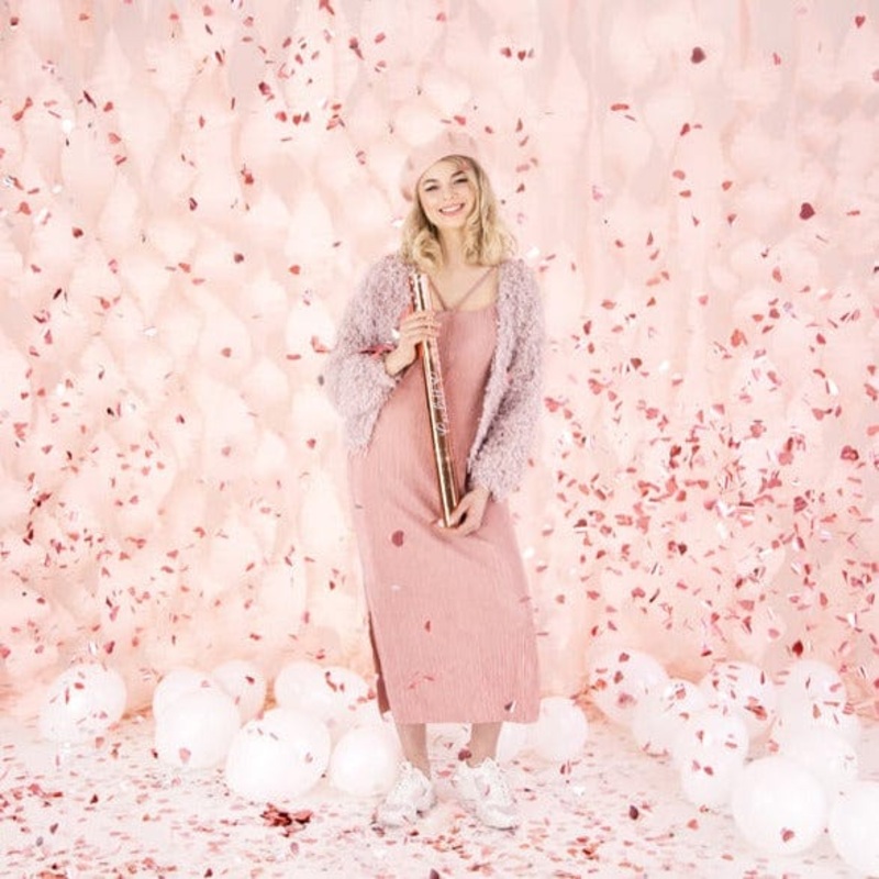 Large 60cm Rose Gold Wedding Confetti Cannon