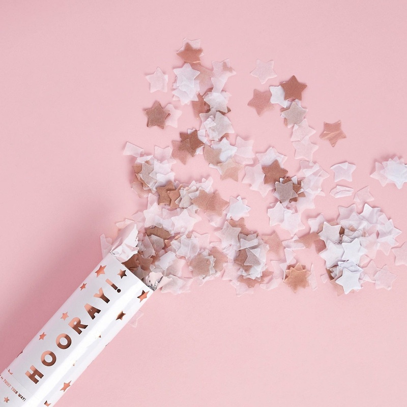 Rose Gold Wedding Confetti Cannon