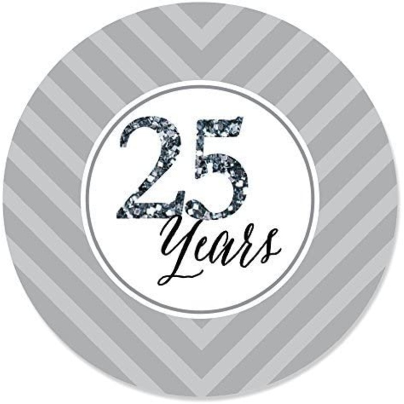 We Still Do - 25th Wedding Anniversary - Party Circle Sticker Labels - 24 Count
