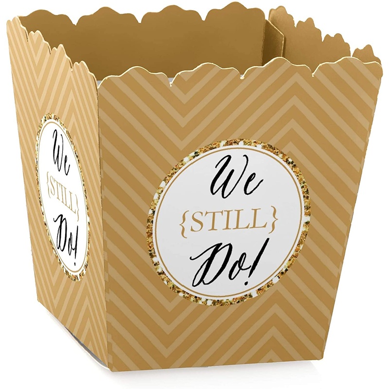We Still Do - Party Mini Favor Boxes - 50th Wedding Anniversary Party Treat Candy Boxes - Set of 12