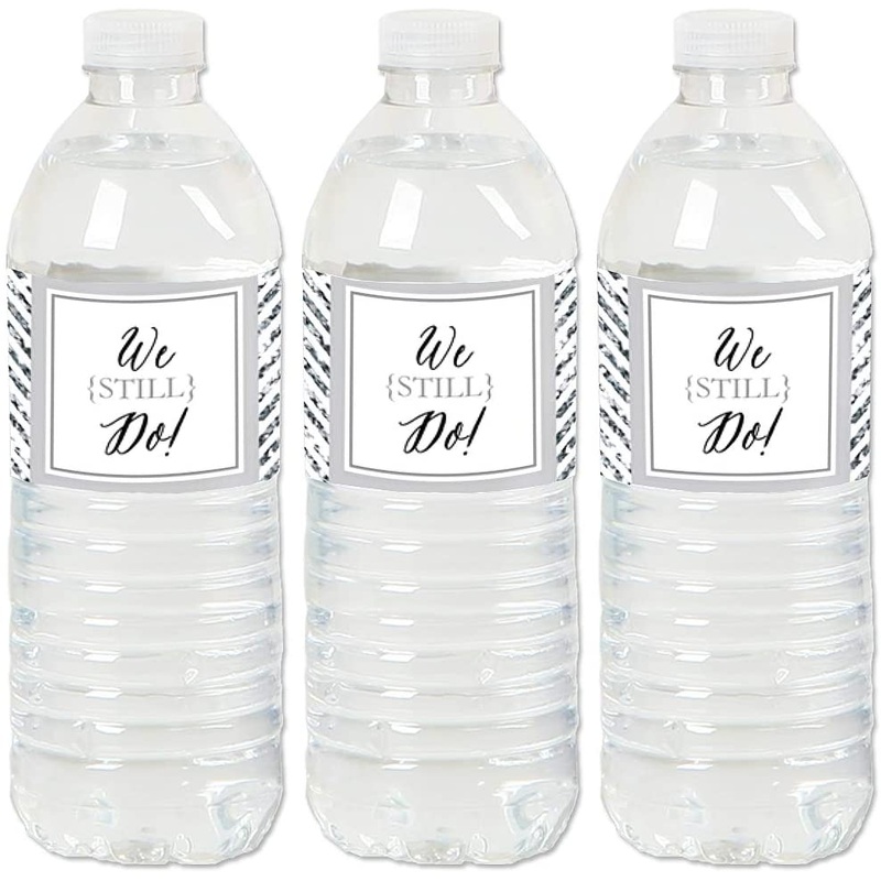 We Still Do - Wedding Anniversary - Anniversary Party Water Bottle Sticker Labels - Set of 20