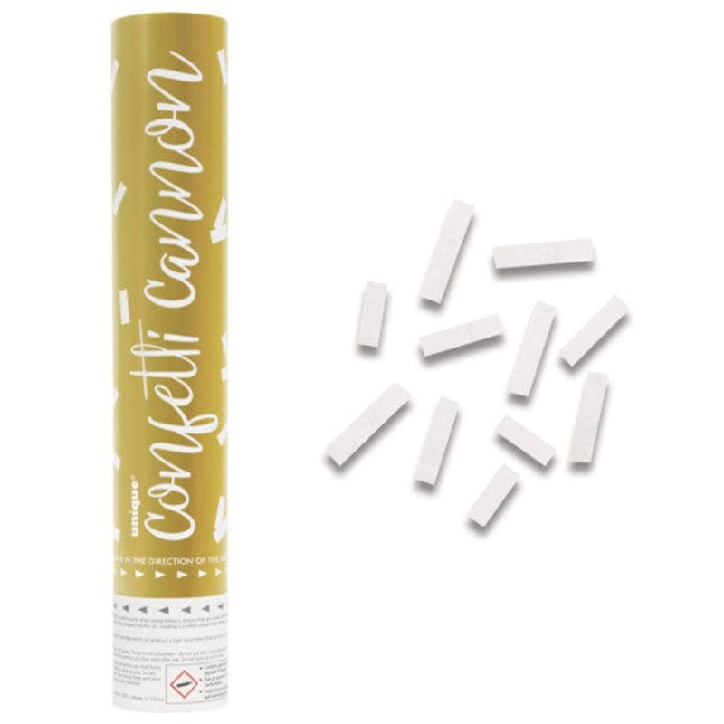 White Biodegradable Wedding Confetti Cannon
